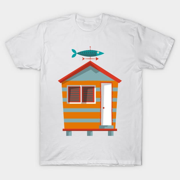 Beach Hut 2 T-Shirt by JunkyDotCom